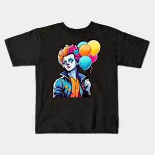 Clown Halloween Illustration Kids T-Shirt